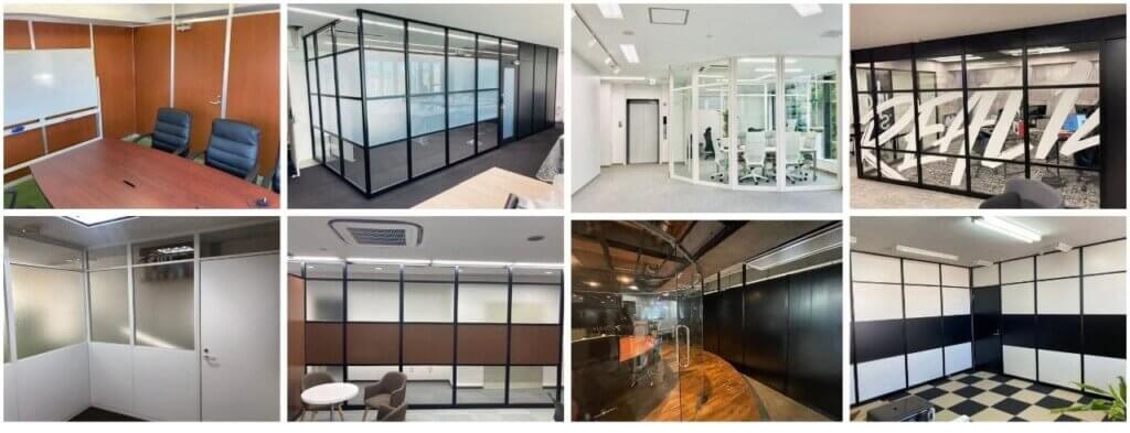 施工型パーテーションの例