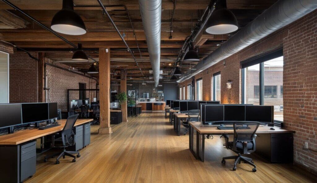 天井をスケルトンにしておしゃれなオフィスにしよう!