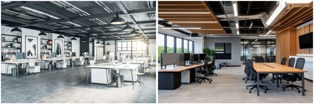 スケルトン天井のオフィスイメージ