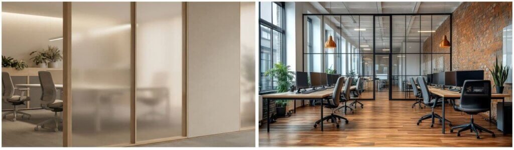 例6.ナチュラルで落ち着けるオフィス【木目・ナチュラル系】