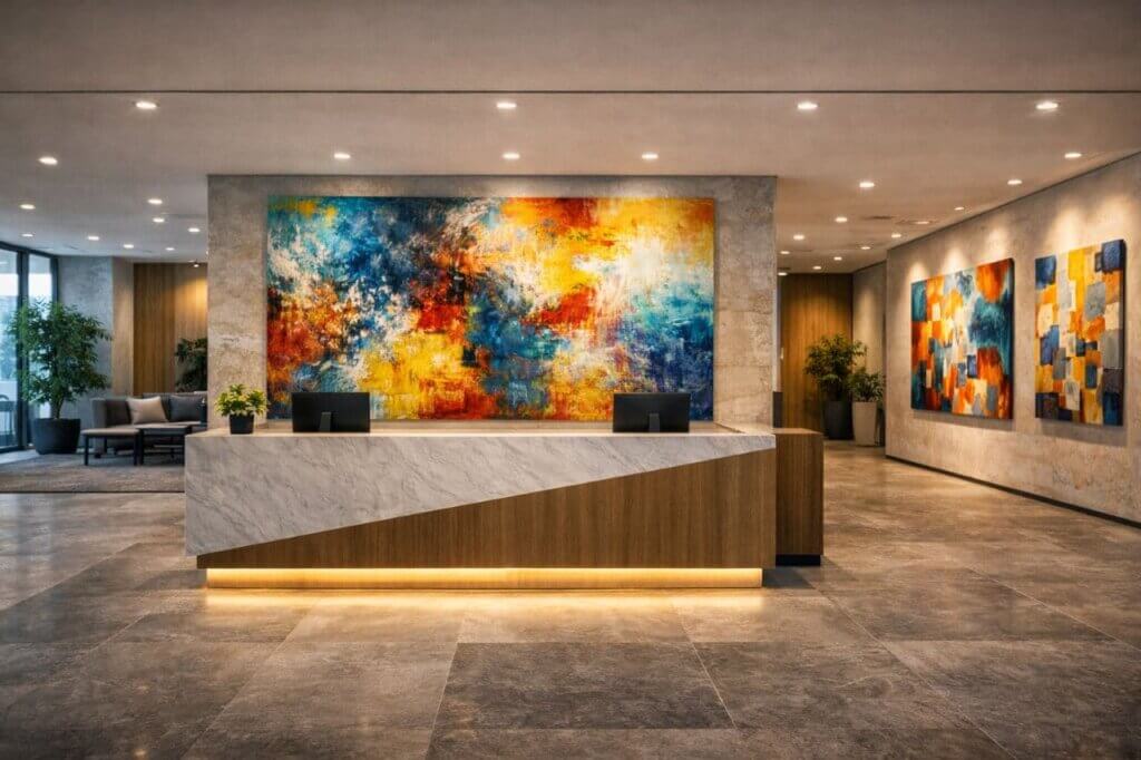 アートで壁面を華やかにする