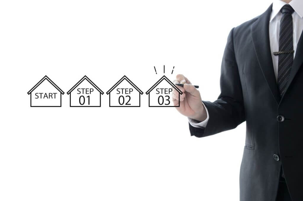 パーテーションにおける引き戸の設置方法